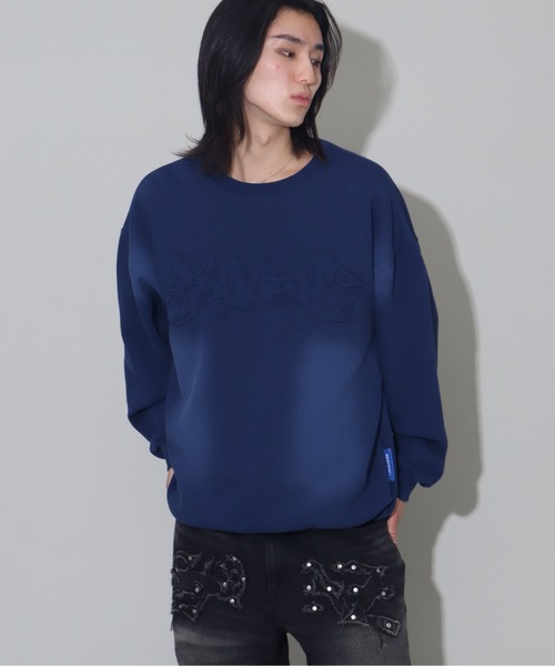 SEQUENZ(シークエンズ)の「【SEQUENZ/シークエンズ】vintage finishing logo sweatshirt/別注 ヴィンテージライクフェード加工 クルーネックスウェット(スウェット・メンズ・ダークブラウン/ブラック/ピンク/ダークネイビー・L/M/S)」の15枚目の写真