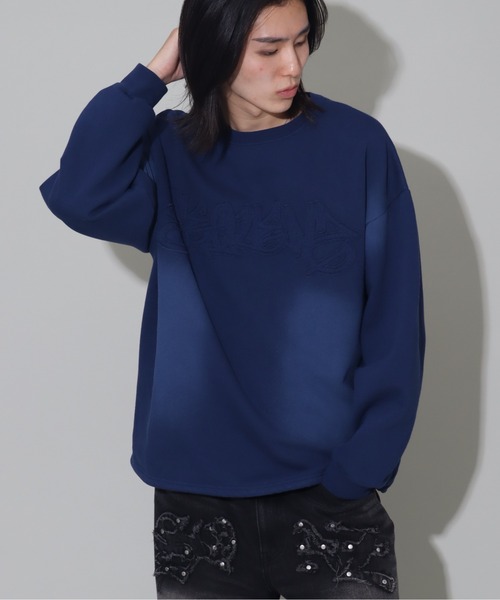 SEQUENZ(シークエンズ)の「【SEQUENZ/シークエンズ】vintage finishing logo sweatshirt/別注 ヴィンテージライクフェード加工 クルーネックスウェット(スウェット・メンズ・ダークブラウン/ブラック/ピンク/ダークネイビー・L/M/S)」の18枚目の写真