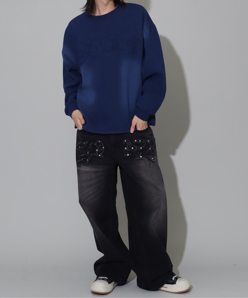 SEQUENZ(シークエンズ)の「【SEQUENZ/シークエンズ】vintage finishing logo sweatshirt/別注 ヴィンテージライクフェード加工 クルーネックスウェット(スウェット・メンズ・ダークブラウン/ブラック/ピンク/ダークネイビー・L/M/S)」の21枚目の写真