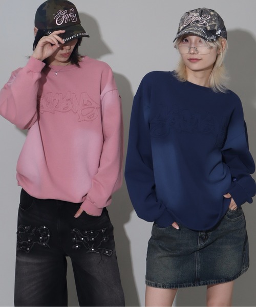 SEQUENZ(シークエンズ)の「【SEQUENZ/シークエンズ】vintage finishing logo sweatshirt/別注 ヴィンテージライクフェード加工 クルーネックスウェット(スウェット・メンズ・ダークブラウン/ブラック/ピンク/ダークネイビー・L/M/S)」の22枚目の写真