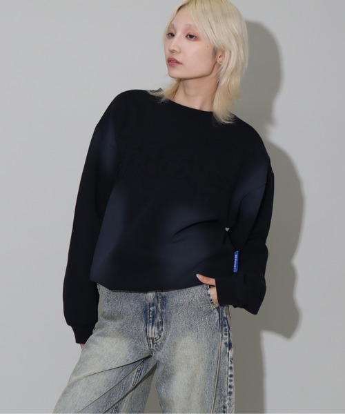 SEQUENZ（シークエンズ）の「【SEQUENZ/シークエンズ】vintage finishing logo sweatshirt/別注　ヴィンテージライクフェード加工 クルーネックスウェット（スウェット・メンズ・ダークブラウン/ブラック/ピンク/ダークネイビー・L/M/S）」の22枚目の写真