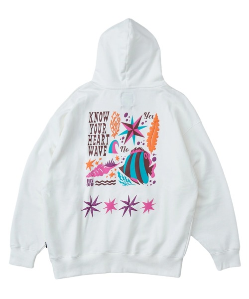 BILLABONG(ビラボン)の「BILLABONG レディース 【LUISE ONO】SEA SWEAT HOODIE パーカー 【LOOSE FIT】【2025年秋冬モデル】/ビラボンLuise Onoコラボバックプリントルーズフィットプルオーバーパーカー・フーディーボ(パーカー・レディース・グリーン系その他/ホワイト・MEDIUM/LARGE)」の2枚目の写真