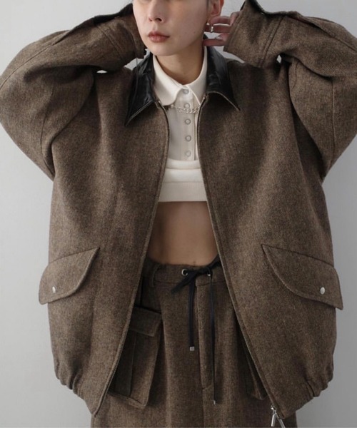 UND TWEED WORK DETAIL BLOUSON（ブルゾン）｜Ameri（アメリ）の