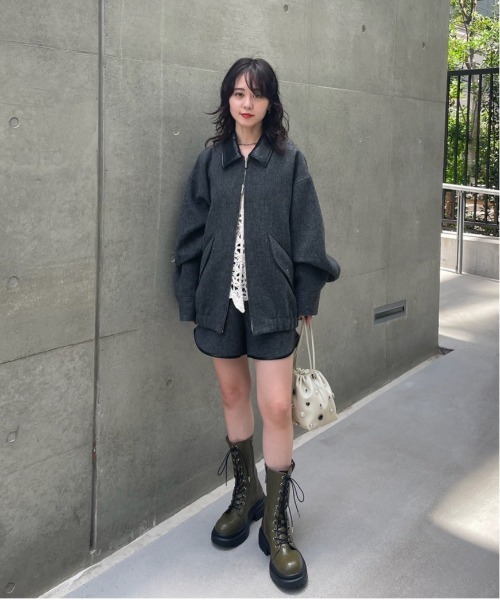 UND TWEED WORK DETAIL BLOUSON（ブルゾン）｜Ameri（アメリ）の