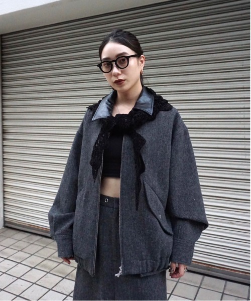 UND TWEED WORK DETAIL BLOUSON（ブルゾン）｜Ameri（アメリ）の