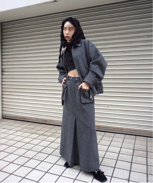 Ameri（アメリ）の「UND TWEED WORK DETAIL BLOUSON（ブルゾン）」 - WEAR
