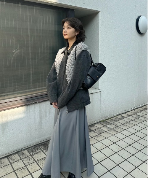 Ameri（アメリ）の「UND TWEED WORK DETAIL BLOUSON（ブルゾン）」 - WEAR