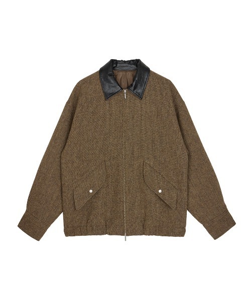 Ameri（アメリ）の「UND TWEED WORK DETAIL BLOUSON（ブルゾン・レディース・チャコールグレー/ブラウン・MEDIUM/SMALL）」の21枚目の写真