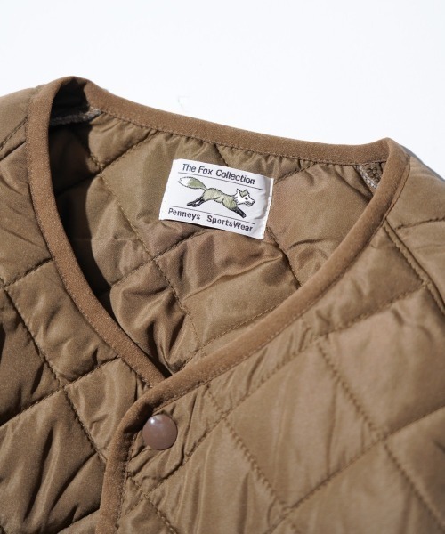 PENNEYS（ぺニーズ）の「PENNEY'S ぺニーズ / THE FOX STANDARD QUILT CREW CARDIGAN（ナイロンジャケット・メンズ・ネイビー/グレー/ブラック/ブラウン・MEDIUM/LARGE）」の14枚目の写真