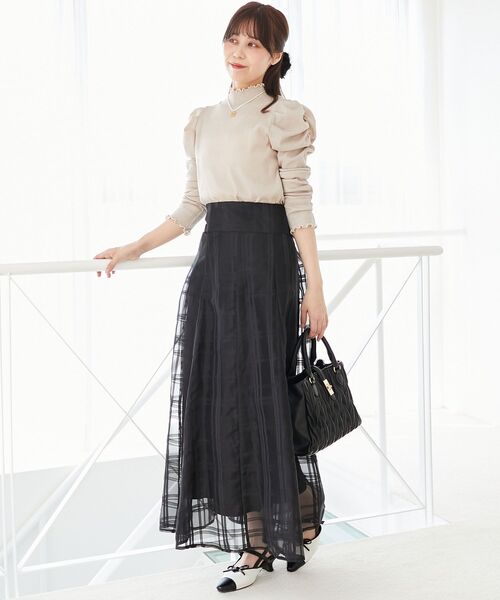 MAJESTIC LEGON（マジェスティックレゴン）の「Ladyライクパワショルトップス（Tシャツ/カットソー・レディース・オフホワイト/ピンク/ブラック/アイボリー・MEDIUM）」の6枚目の写真