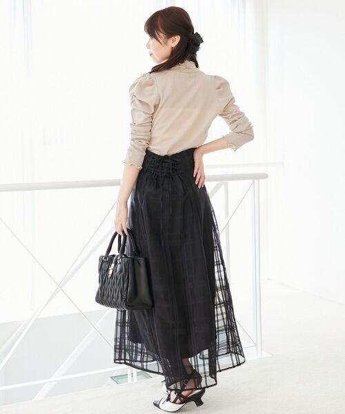 MAJESTIC LEGON（マジェスティックレゴン）の「Ladyライクパワショルトップス（Tシャツ/カットソー・レディース・オフホワイト/ピンク/ブラック/アイボリー・MEDIUM）」の7枚目の写真