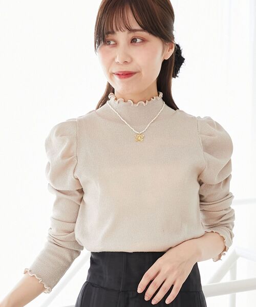 MAJESTIC LEGON（マジェスティックレゴン）の「Ladyライクパワショルトップス（Tシャツ/カットソー・レディース・オフホワイト/ピンク/ブラック/アイボリー・MEDIUM）」の8枚目の写真