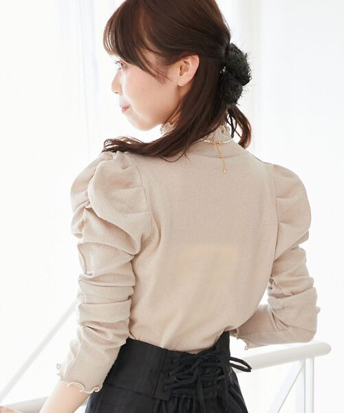 MAJESTIC LEGON（マジェスティックレゴン）の「Ladyライクパワショルトップス（Tシャツ/カットソー・レディース・オフホワイト/ピンク/ブラック/アイボリー・MEDIUM）」の10枚目の写真