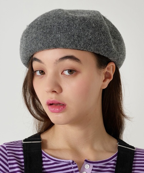 TINA：JOJUN（ティーナジョジュン）の「刺繍入り ベレー帽 TINA：JOJUN（ハンチング/ベレー帽・レディース・グレー/ネイビー・F）」の4枚目の写真