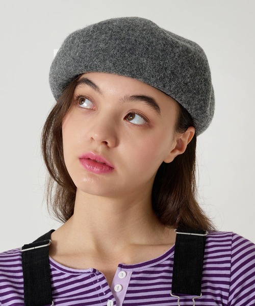 TINA：JOJUN（ティーナジョジュン）の「刺繍入り ベレー帽 TINA：JOJUN（ハンチング/ベレー帽・レディース・グレー/ネイビー・F）」の5枚目の写真