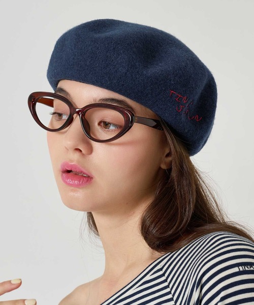 TINA：JOJUN（ティーナジョジュン）の「刺繍入り ベレー帽 TINA：JOJUN（ハンチング/ベレー帽・レディース・グレー/ネイビー・F）」の11枚目の写真