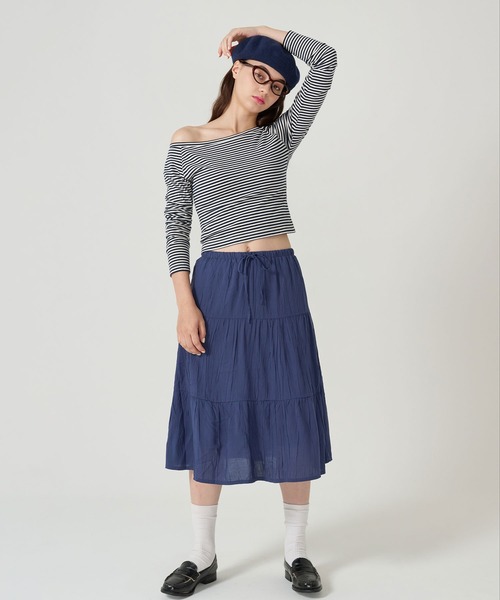 TINA：JOJUN（ティーナジョジュン）の「刺繍入り ベレー帽 TINA：JOJUN（ハンチング/ベレー帽・レディース・グレー/ネイビー・F）」の12枚目の写真