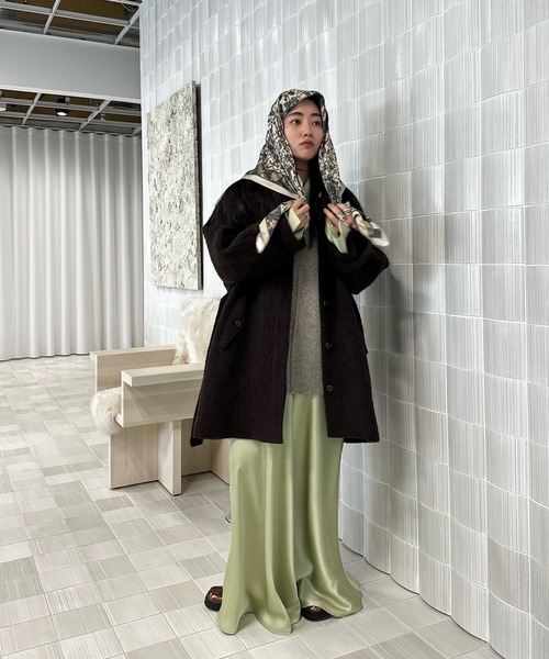 KNIT VEST SET SATIN DRESS（ドレス）｜Ameri（アメリ）の