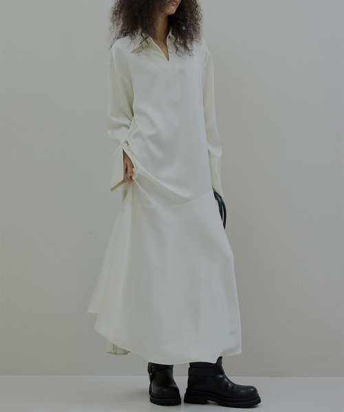 Ameri（アメリ）の「KNIT VEST SET SATIN DRESS（ドレス）」 - WEAR
