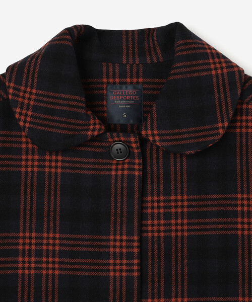 GALLEGO DESPORTES（ギャレゴデスポート）の「GALLEGO DESPORTES | ラウンドカラー ウールコート CHECK WOMEN（その他アウター・レディース・A・S）」の4枚目の写真