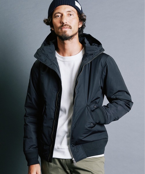 Magine(マージン)の「NYLON THINSULATE STAND HOOD MA-1 JKT:ナイロン シンサレート スタンドフード MA-1 ジャケット(MA-1・メンズ・ブラック/ベージュ/ネイビー・44/46/48)」の4枚目の写真