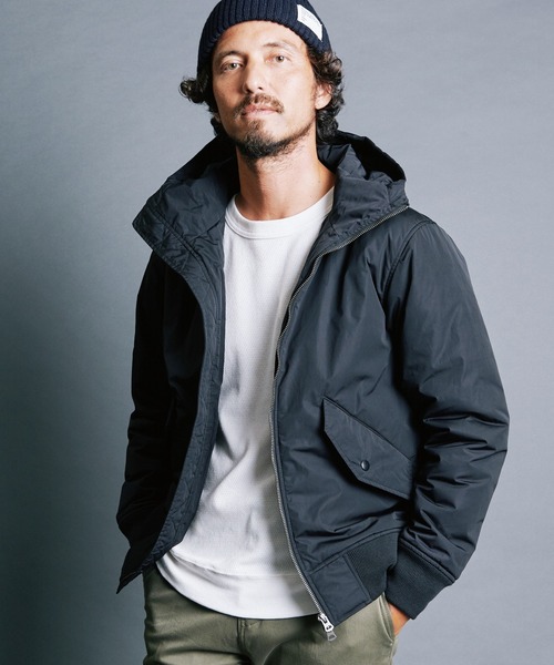 Magine(マージン)の「NYLON THINSULATE STAND HOOD MA-1 JKT:ナイロン シンサレート スタンドフード MA-1 ジャケット(MA-1・メンズ・ブラック/ベージュ/ネイビー・44/46/48)」の6枚目の写真