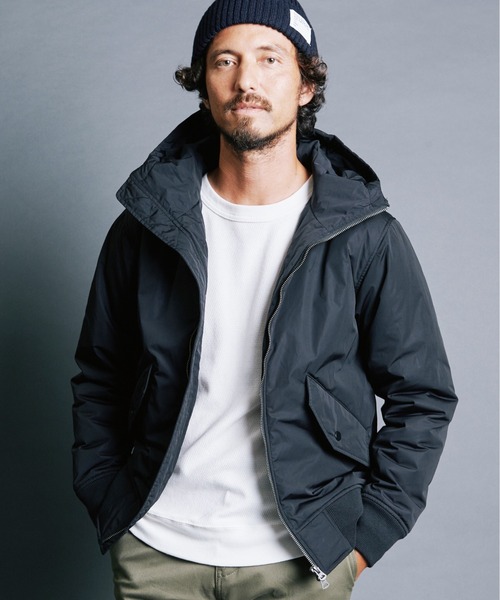 Magine(マージン)の「NYLON THINSULATE STAND HOOD MA-1 JKT:ナイロン シンサレート スタンドフード MA-1 ジャケット(MA-1・メンズ・ブラック/ベージュ/ネイビー・44/46/48)」の7枚目の写真