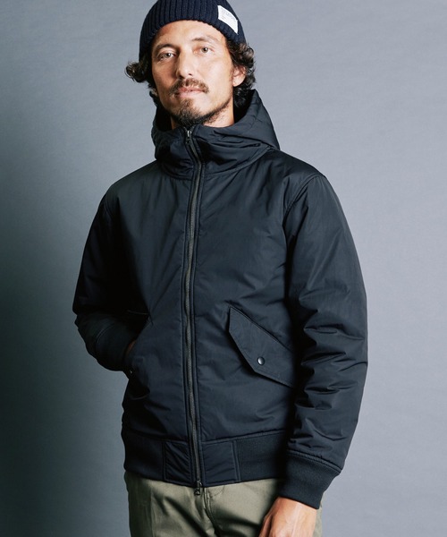 Magine(マージン)の「NYLON THINSULATE STAND HOOD MA-1 JKT:ナイロン シンサレート スタンドフード MA-1 ジャケット(MA-1・メンズ・ブラック/ベージュ/ネイビー・44/46/48)」の10枚目の写真