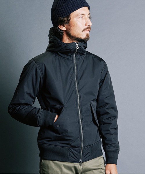 Magine(マージン)の「NYLON THINSULATE STAND HOOD MA-1 JKT:ナイロン シンサレート スタンドフード MA-1 ジャケット(MA-1・メンズ・ブラック/ベージュ/ネイビー・44/46/48)」の11枚目の写真