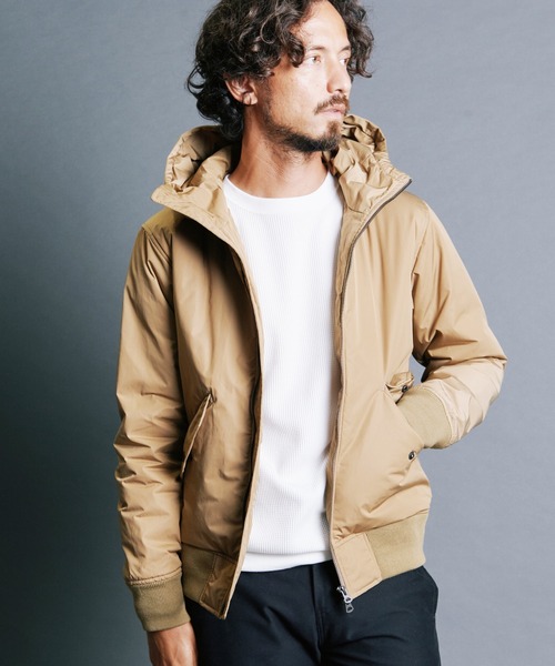 Magine(マージン)の「NYLON THINSULATE STAND HOOD MA-1 JKT:ナイロン シンサレート スタンドフード MA-1 ジャケット(MA-1・メンズ・ブラック/ベージュ/ネイビー・44/46/48)」の16枚目の写真