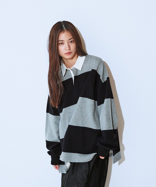 JEAN NASSAUS  90's ヴィンテージ レディース、ボーダー カットソー JEANASIS（ジーナシス）の「アソートボーダーBIGロンTEE/599649（T