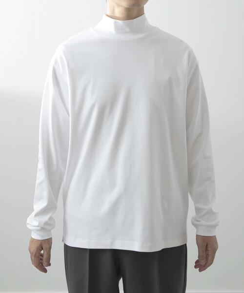 ITEMS URBANRESEARCH(アイテムズ アーバンリサーチ)の「Fine Cotton ハイネック カットソー(Tシャツ/カットソー・メンズ・ホワイト/ブラック・MEDIUM/LARGE)」の20枚目の写真
