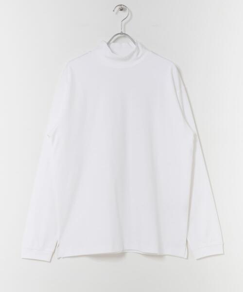 ITEMS URBANRESEARCH（アイテムズ アーバンリサーチ）の「Fine Cotton ハイネック カットソー（Tシャツ/カットソー・メンズ・ホワイト/ブラック・MEDIUM/LARGE）」の8枚目の写真