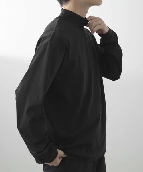 ITEMS URBANRESEARCH(アイテムズ アーバンリサーチ)の「Fine Cotton ハイネック カットソー(Tシャツ/カットソー・メンズ・ホワイト/ブラック・MEDIUM/LARGE)」の16枚目の写真