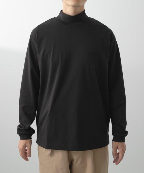 ITEMS URBANRESEARCH(アイテムズ アーバンリサーチ)の「Fine Cotton ハイネック カットソー(Tシャツ/カットソー・メンズ・ホワイト/ブラック・MEDIUM/LARGE)」の10枚目の写真