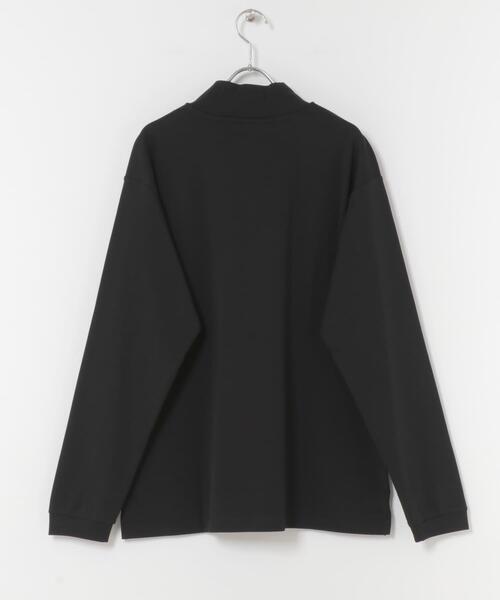 ITEMS URBANRESEARCH(アイテムズ アーバンリサーチ)の「Fine Cotton ハイネック カットソー(Tシャツ/カットソー・メンズ・ホワイト/ブラック・MEDIUM/LARGE)」の4枚目の写真