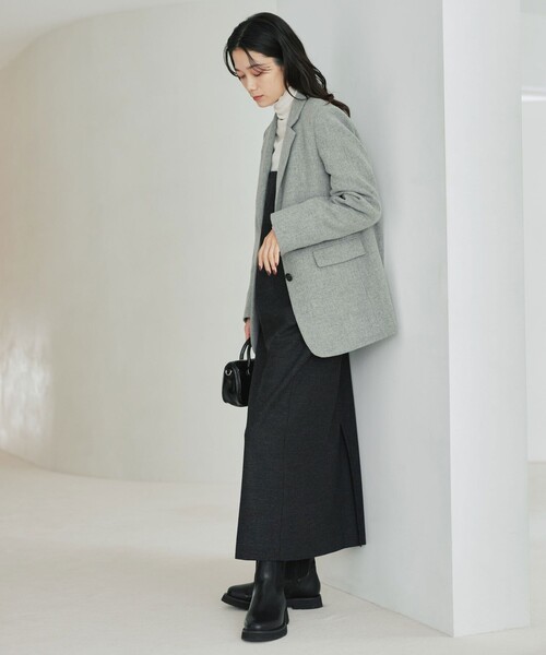 green label relaxing（グリーンレーベルリラクシング）の「［size SHORTあり］ライト サキソニー キャミソール ワンピース ウォッシャブル（ワンピース・レディース・ダークグレー/ダークブラウン/ベージュ・SHORT/FREE）」の7枚目の写真