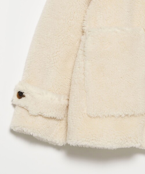 Ray BEAMS（レイビームス）の「ボア ビッグ ポケット ハーフ コート（その他アウター・レディース・ダークブラウン/オフホワイト・0/1）」の21枚目の写真