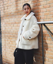 Ray BEAMS | ボア ビッグ ポケット ハーフ コート(その他アウター)