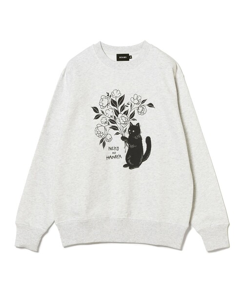 BEAMS T（ビームスティー）の「BEAMS / "NEKO NO HANAYA" Crewneck Sweat（スウェット・メンズ・ライトグレー・XL/L/M/S）」の2枚目の写真