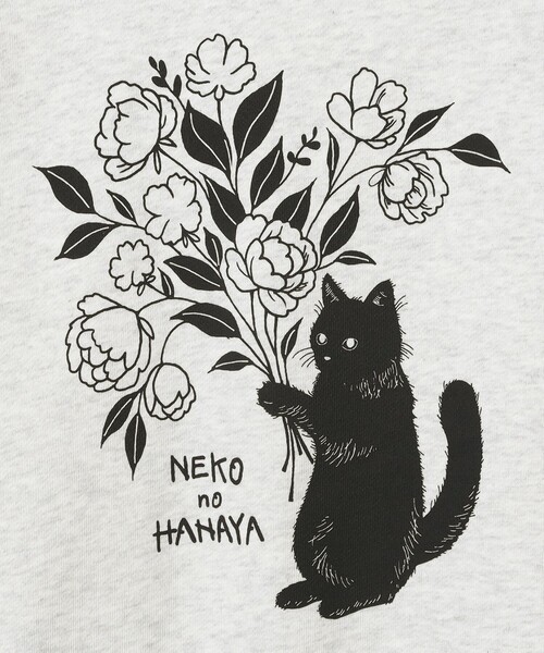 BEAMS T（ビームスティー）の「BEAMS / "NEKO NO HANAYA" Crewneck Sweat（スウェット・メンズ・ライトグレー・XL/L/M/S）」の4枚目の写真