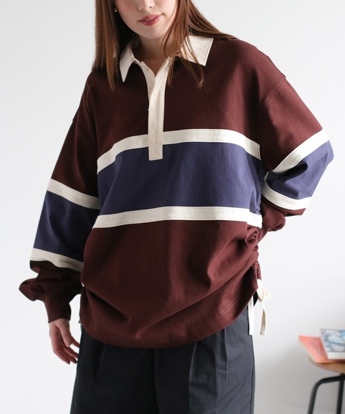 cepo（セポ）の「サイドドロストラガーTee（ポロシャツ・レディース・ホワイト系その他/ブラウン系その他・M）」の2枚目の写真