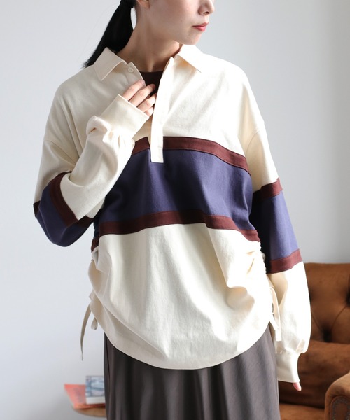 cepo(セポ)の「サイドドロストラガーTee(ポロシャツ・レディース・ホワイト系その他/ブラウン系その他・M)」の22枚目の写真