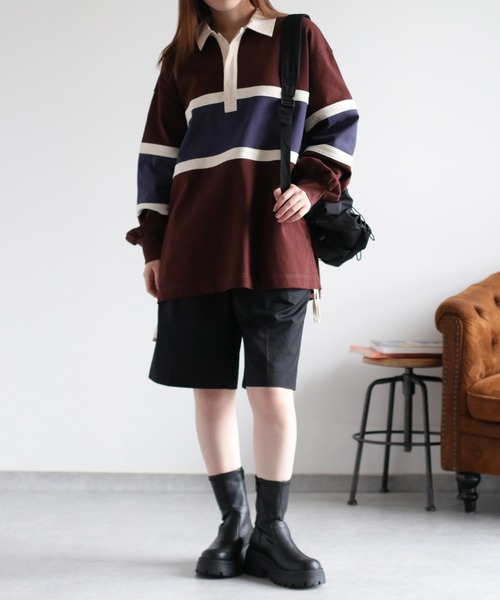 cepo（セポ）の「サイドドロストラガーTee（ポロシャツ・レディース・ホワイト系その他/ブラウン系その他・M）」の14枚目の写真