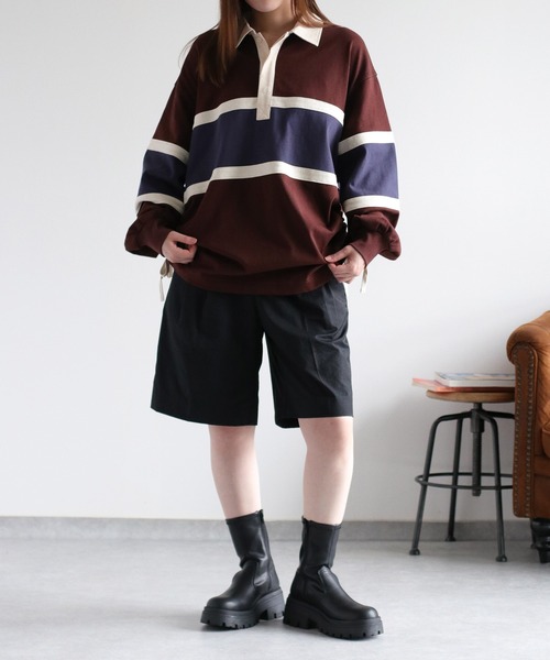 cepo（セポ）の「サイドドロストラガーTee（ポロシャツ・レディース・ホワイト系その他/ブラウン系その他・M）」の3枚目の写真