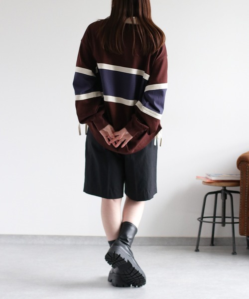 cepo（セポ）の「サイドドロストラガーTee（ポロシャツ・レディース・ホワイト系その他/ブラウン系その他・M）」の5枚目の写真