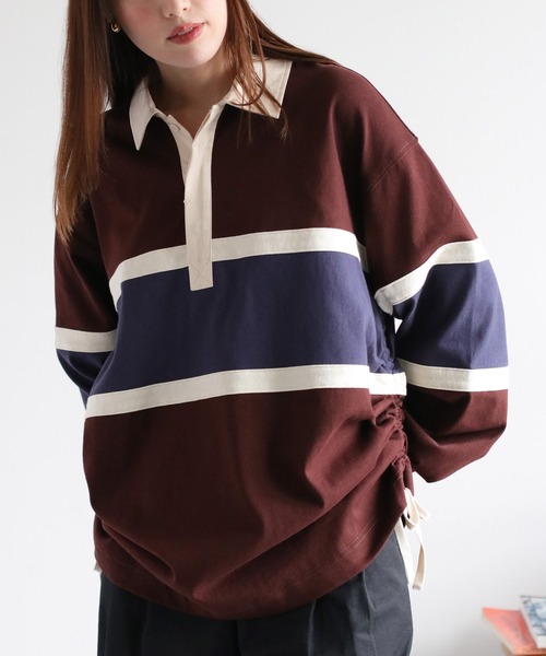 cepo（セポ）の「サイドドロストラガーTee（ポロシャツ・レディース・ホワイト系その他/ブラウン系その他・M）」の7枚目の写真