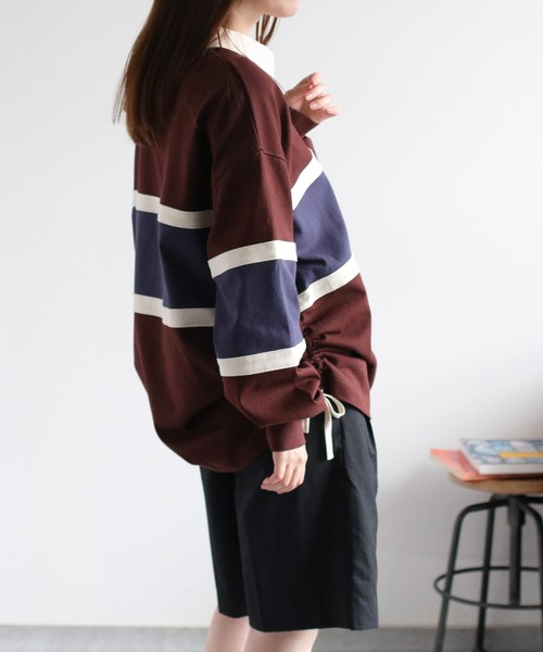 cepo（セポ）の「サイドドロストラガーTee（ポロシャツ・レディース・ホワイト系その他/ブラウン系その他・M）」の9枚目の写真