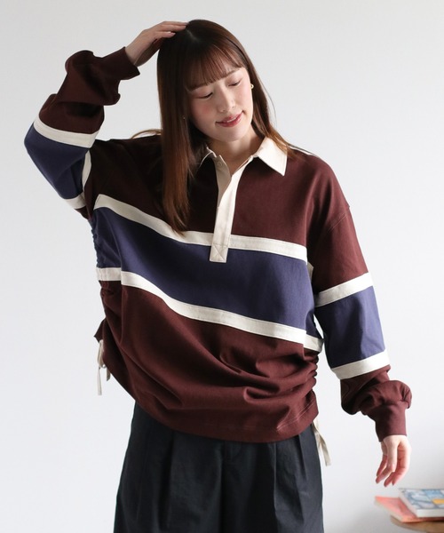 cepo（セポ）の「サイドドロストラガーTee（ポロシャツ・レディース・ホワイト系その他/ブラウン系その他・M）」の13枚目の写真