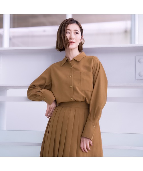 レディース ブラウス 茶色 AOYAMA 【洋服の青山】レディース ブラウス 春夏秋冬 ブラウン 茶色